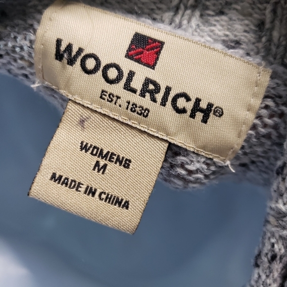Woolrich Women's Medium Heather Grey Cowl Neck Sweater Wool Blend Winter Fall - Picture 4 of 8